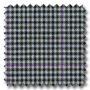 Gray with Black & Lavender Check Super 110's Wool
