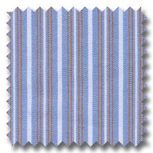 Blue, Tan, and Gray Stripe Custom Dress Shirt