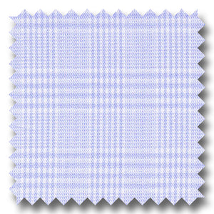 Light Blue Check 200 2Ply Broadcloth - Custom Dress Shirt