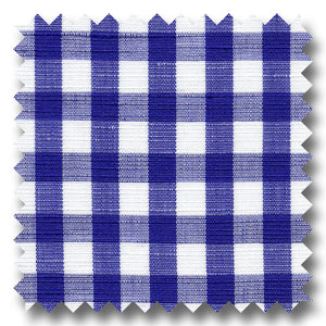 Navy Check Cotton and Linen Blend - Custom Dress Shirt