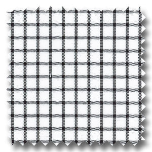 Black Grid Check Broadcloth - Custom Dress Shirt