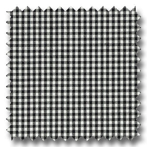 Black Mini Gingham Check Broadcloth - Custom Dress Shirt