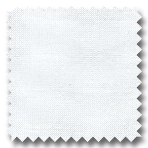 White Solid End on End 2Ply Broadcloth - Custom Dress Shirt