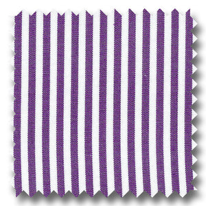 Plum Stripe 2Ply Broadcloth - Custom Dress Shirt
