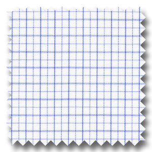 Blue Check 2Ply Broadcloth - Custom Dress Shirt