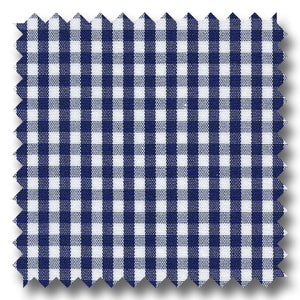 Navy Check 2Ply Broadcloth - Custom Dress Shirt