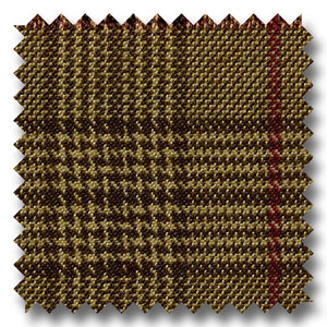 Brown with Taupe and Maroon Check 100's Twist Lambswool Custom Sport Coat