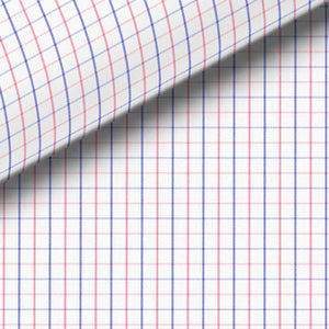 Blue & Pink Check Broadcloth Dress Shirt
