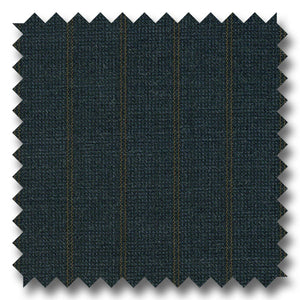 Blue with Orange Pinstripes 100% Wool