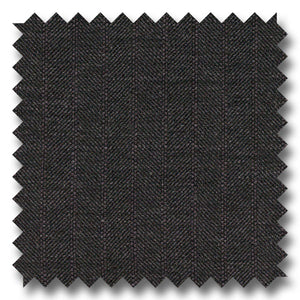 Charcoal Gray Herringbone 100% Wool