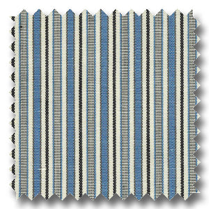 Blue, Gray and Multiple Stripe Poplin - Custom Dress Shirt