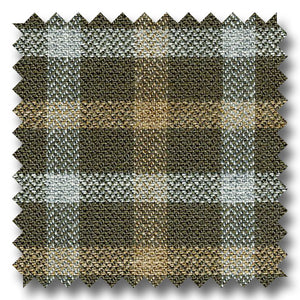 Olive and Khaki Check Novelty - Custom Dress Shirt