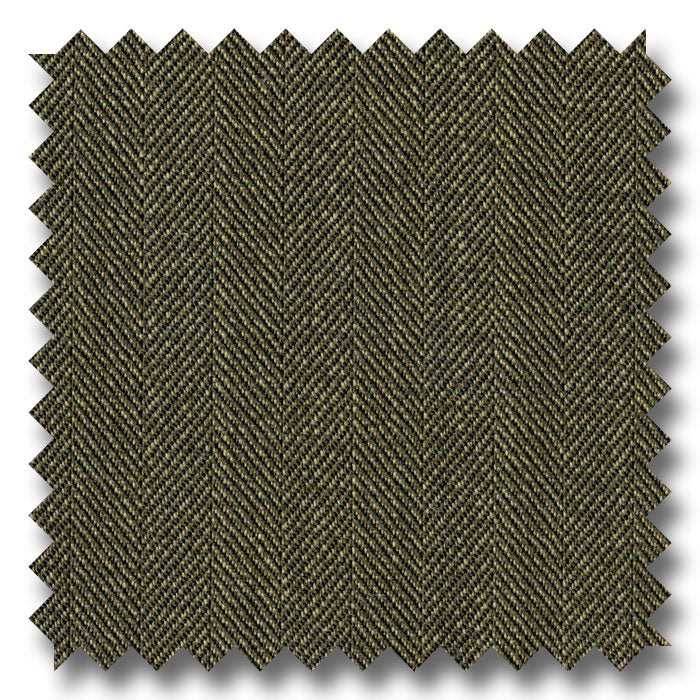 Dark Brown Solid Herringbone Super 110's Wool