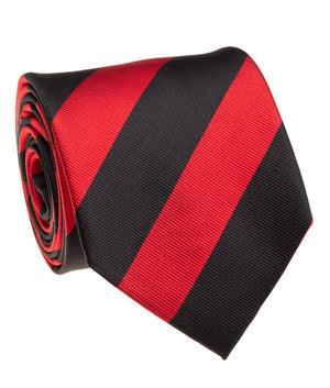 Aztec Black And Red Rep Stripe Tie