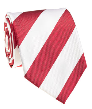 Tide Red And White Rep Stripe Tie
