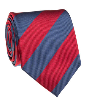 Ascot Navy And Burgundy Rep Stripe Tie