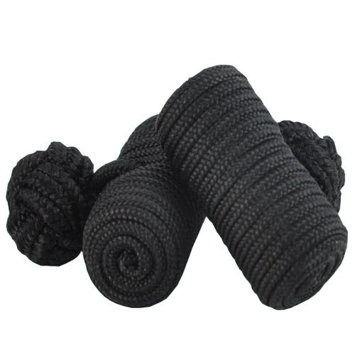 Black Barrel Silk Knot Cufflinks