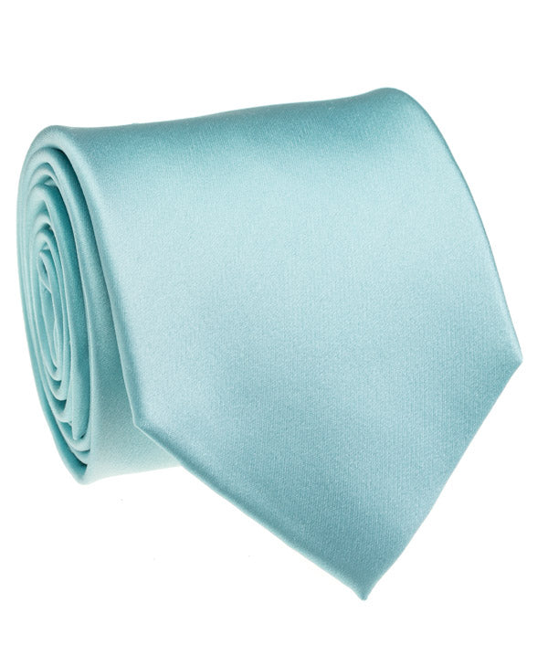 Turquoise Satin Tie