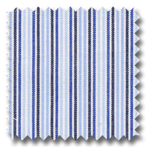 Shades of Blue Mini Stripe Broadcloth Custom Dress Shirt