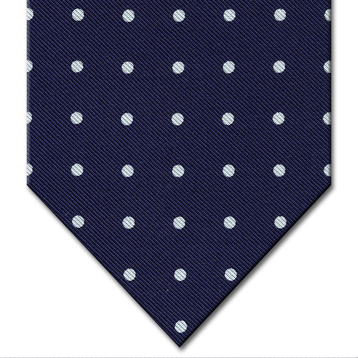 Navy with White Dot Pattern Tie