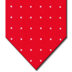 Red with White Dot Pattern Tie