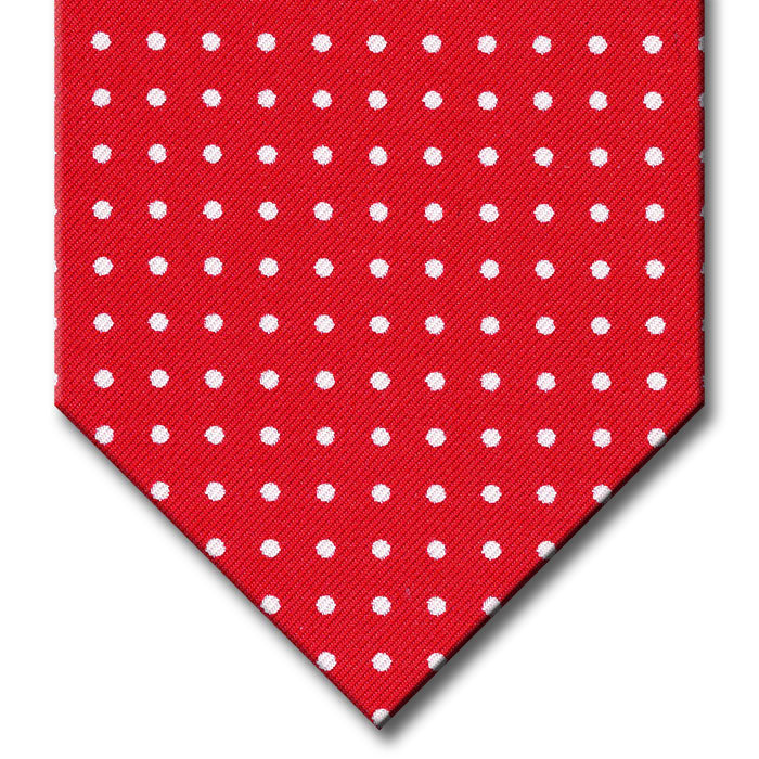 Red with White Dot Pattern Tie