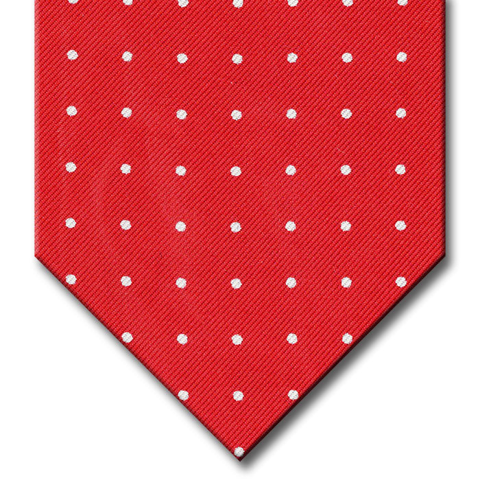 Red with White Dot Pattern Tie