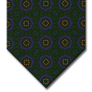 Green and Blue Medallion Tie