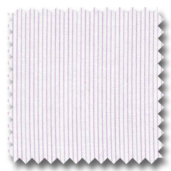 Lavender Stripe 2Ply Broadcloth - Custom Dress Shirt