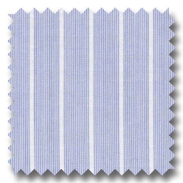 Blue Stripe 2Ply Broadcloth - Custom Dress Shirt