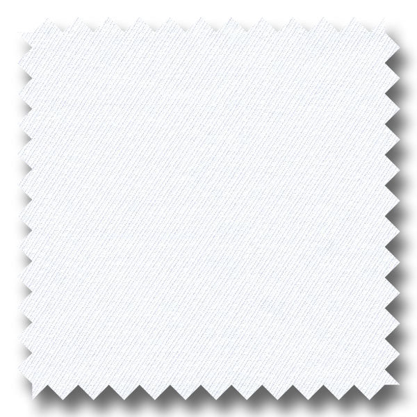 White Solid 200 2Ply Twill - Custom Dress Shirt