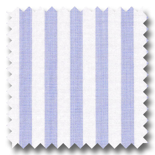Medium Blue Stripe 2Ply Broadcloth - Custom Dress Shirt