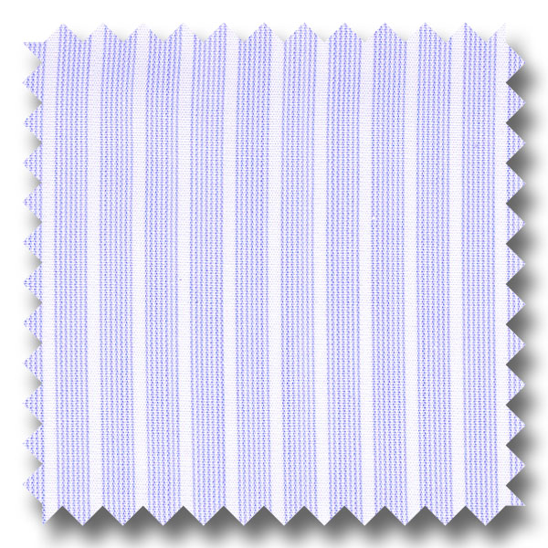 Medium Blue Stripe 200 2Ply Broadcloth - Custom Dress Shirt
