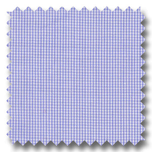 Medium Blue Mini Check 200 2Ply Broadcloth - Custom Dress Shirt