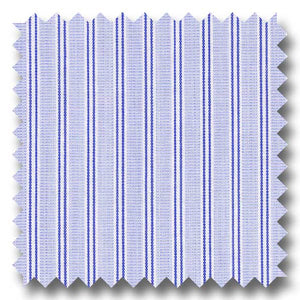 Blue and Navy Stripe 2Ply Broadcloth - Custom Dress Shirt
