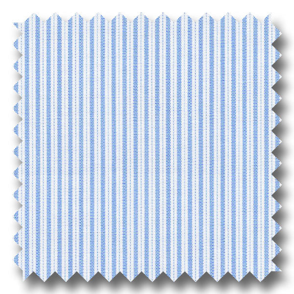 Light Blue Stripe 170 2Ply Broadcloth - Custom Dress Shirt