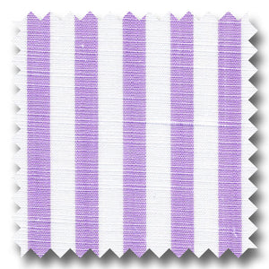 Lavender Stripe Cotton and Linen Blend - Custom Dress Shirt