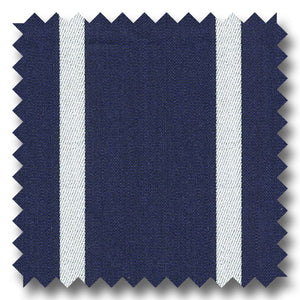 Navy Stripe Stretch Broadcloth - Custom Dress Shirt