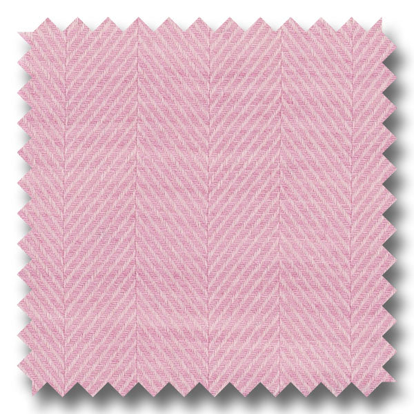 Pink Herringbone - Custom Dress Shirt