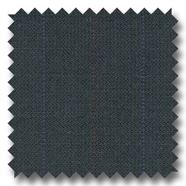 Navy with Multi Color Stripe Super 130s Merino Wool