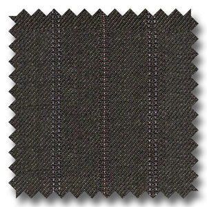 Charcoal with Multi Color Stripe Super 130s Merino Wool