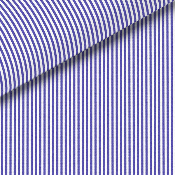 Dark Blue Stripe Broadcloth Dress Shirt