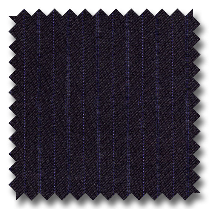 Midnight Blue Stripes 100% Wool