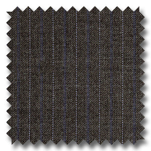 Charcoal Gray with Blue Stripes 100% Wool