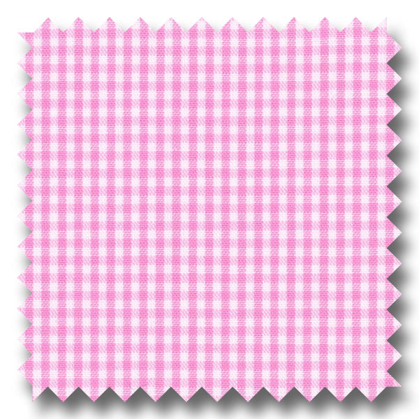 Pink Mini Gingham Check Broadcloth - Custom Dress Shirt