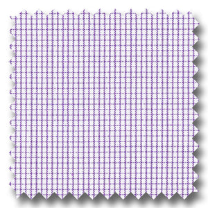 Purple Mini Grid Check Broadcloth - Custom Dress Shirt
