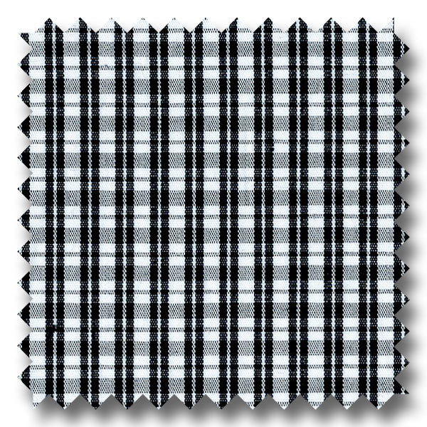 Black Mini Grid Check Pinpoint - Custom Dress Shirt