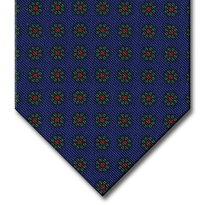 Navy with Green Floral Pattern Tie