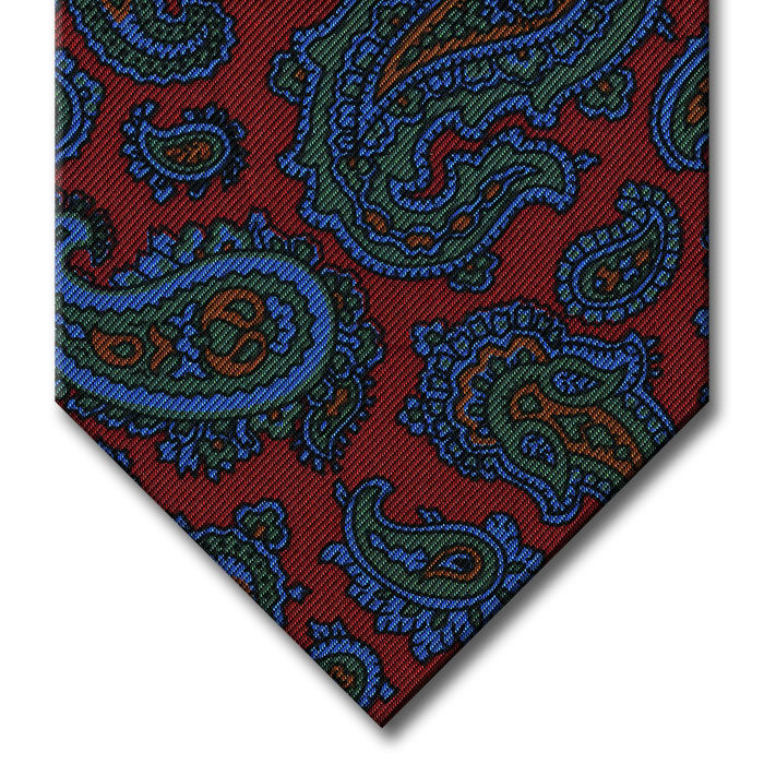 Red, Blue and Green Paisley Tie