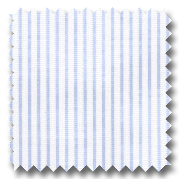 Pale Blue Stripe 2Ply Broadcloth - Custom Dress Shirt